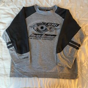 Vintage Harley-Davidson Centennial Gray and Black Crewneck Sweatshirt